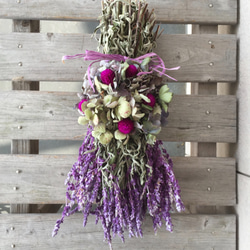 こちらは専用ページです！　特大スワッグと特大リース　セット　リクエスト品 アメジストセージスワッグ（小） リース ◇JUN◇ 通販 4617419｜Creema