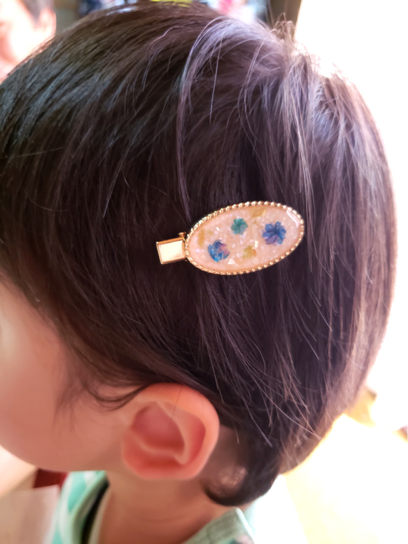 ボタニカルレジンヘアクリップ○ひだまり 4枚目の画像