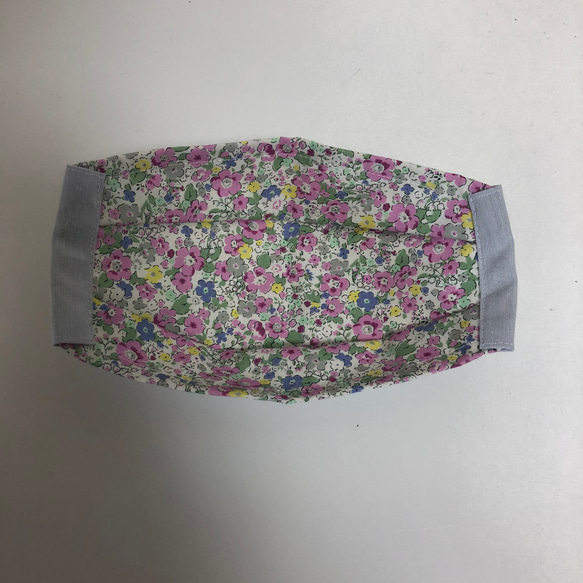 花柄縁取りボックスマスク（レディースサイズ） 3枚目の画像