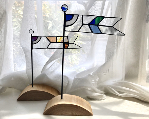 鯉のぼり　ステンドグラス ステンドグラスの鯉のぼり/森2 その他インテリア雑貨 gugu グラス 通販