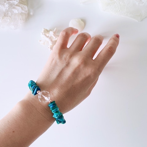 Genuine：ブルーオパールさざれブレスレット ブレスレット PEKO 通販