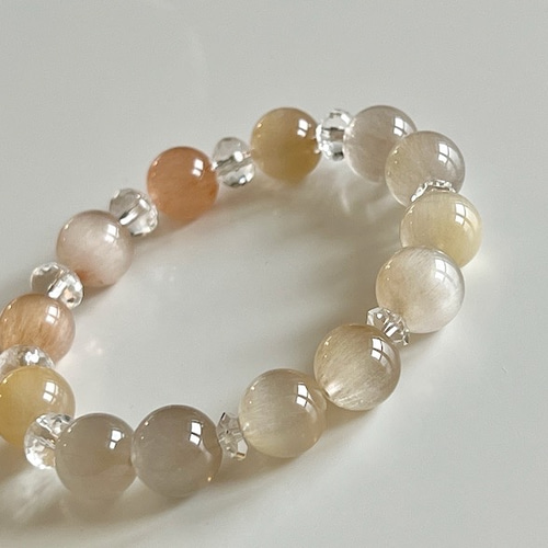 Genuine：サゲニティッククォーツ＊ミックスカラーA ブレスレット PEKO