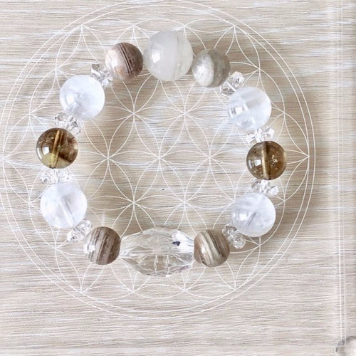 希少・天然石】スモーキー 非加熱シトリン ブレスレット スモーキー