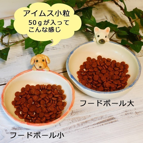 【送料無料】ペットつき フードボール 小 茶トラ 猫 fpet24 4枚目の画像