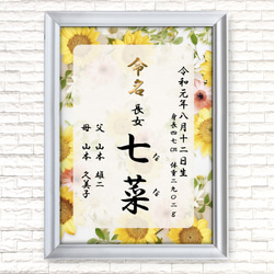命名書】名前詩｜やさしく紡ぐ一枚（色紙サイズ） 雑貨・その他