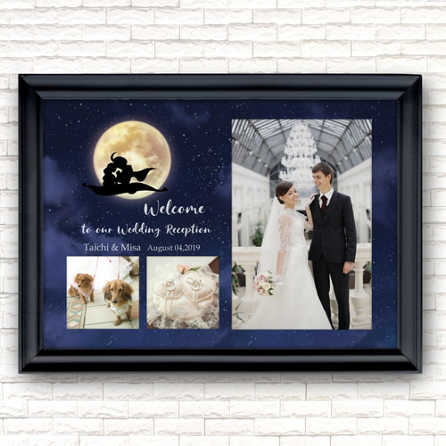 no07 横 写真 ウェルカムボード 文字入れ 結婚式 A3 A4 写真プリント
