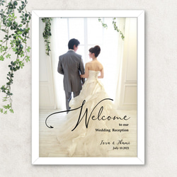 no45. 大きなWelcome　写真ウェルカムボード　結婚式　光沢写真仕上げ　Ａ3.Ａ4　写真プリント（～A2） 7枚目の画像