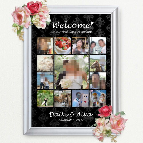 No.38 A3 A4 写真13枚 ウェルカムボード 結婚式 写真たくさん