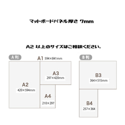 送料込み　ウェディング　ウェルカムボード2種　マットパネル厚み7mm　or 高品質光沢プリント　A4 A3 B3 A2 3枚目の画像