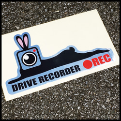 カメラうさぎ ●REC ドライブレコーダーステッカー 3枚目の画像
