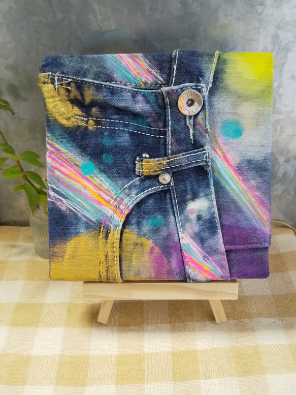 デニムアートパネル リメイクデニム 絵画 アオイタマヨ 通販 9599942