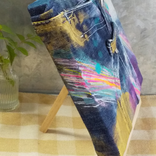 デニムアートパネル リメイクデニム 絵画 アオイタマヨ 通販 9599942