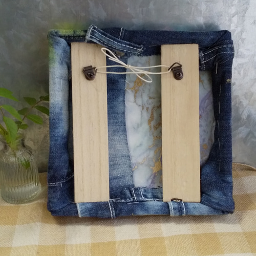 デニムアートパネル リメイクデニム 絵画 アオイタマヨ 通販