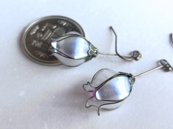 Tear drop flower pierced earring 第8張的照片