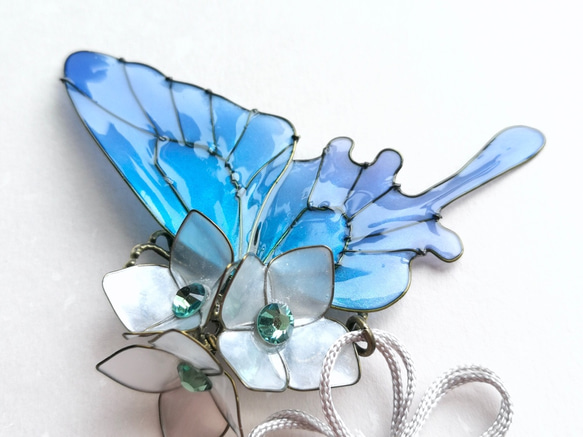 Four seasons butterfly hair stick / hair comb 第3張的照片