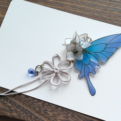 Four seasons butterfly hair stick / hair comb 第10張的照片