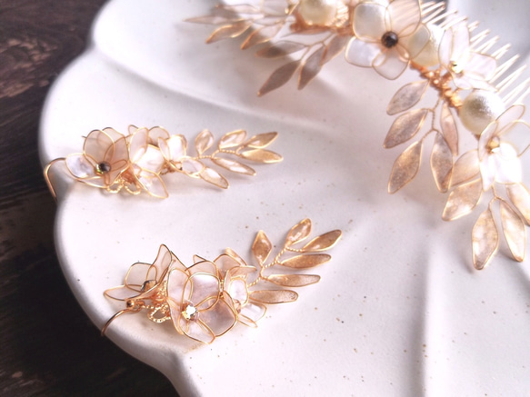 Snow willow ❄️ pierced earring 第6張的照片