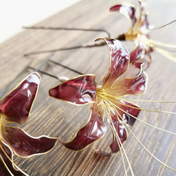 Cluster amaryllis — 3 parts set hair stick U pin 第2張的照片