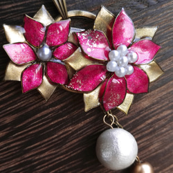 Christmas flowers wreath — pendant necklace 第5張的照片