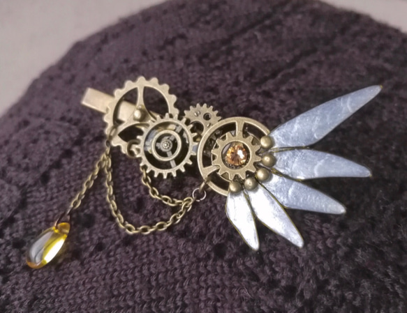 Ornithopter-III⁑Auto(Mechanism) Wing — steam punk hair clip 第1張的照片