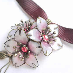 SAKURA Cherry blossom choker necklace 第2張的照片