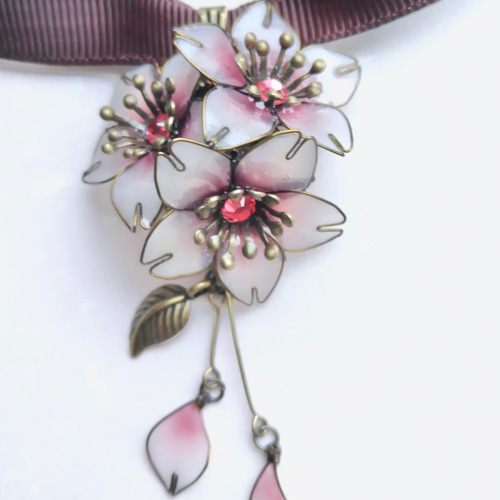 桜チョーカーネックレス ネックレス・ペンダント Atelier＊NAGI 通販