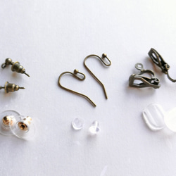 The  Nemophila bouquet— clip earrings / pierced earrings 第6張的照片