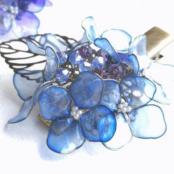 hydrangea hair clip 第3張的照片