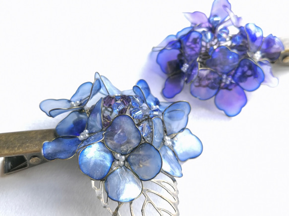 hydrangea hair clip 第5張的照片