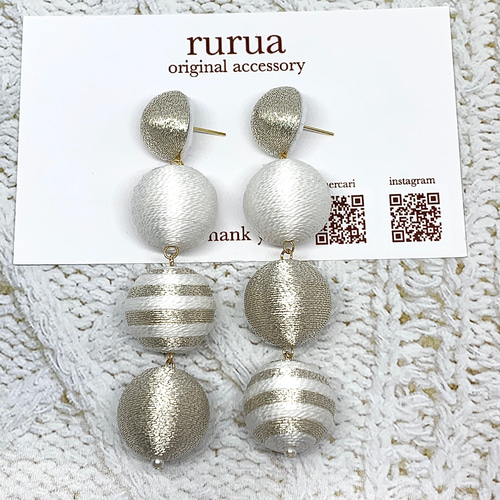 再販3】4連ボンボンピアス ピアス（その他） rurua 通販 8338180  
