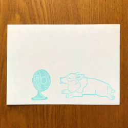 『扇風機と犬』コーギー 4枚目の画像