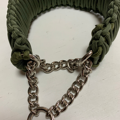 パラコードの首輪 幅広タイプ コンチョ プレゼント付き リード・首輪