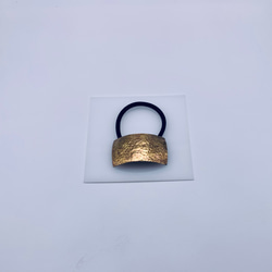 真鍮槌目　ヘアゴムorポニーフックor帯留め 4枚目の画像
