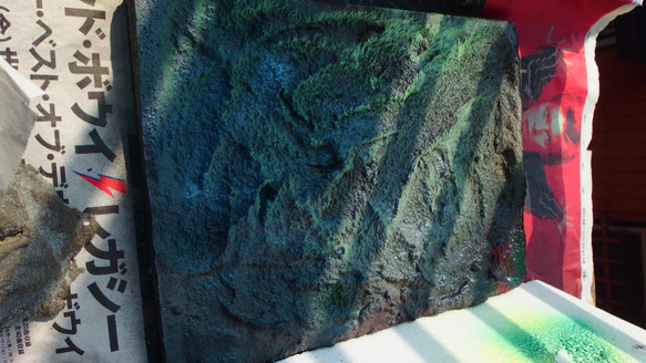 EX11.岩場濡れ岩中間 軽量 ディスプレイ ジオラマ 模型 フィギュア