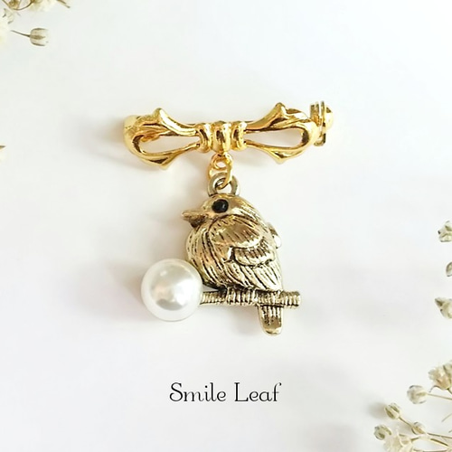 アンティークジュエリー 小鳥 ブローチ ペンダント