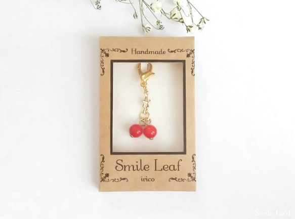 星に願いを ＊ 赤珊瑚と星のチャーム 4枚目の画像