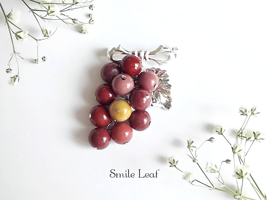 モッカイトの葡萄ブローチ の商品写真