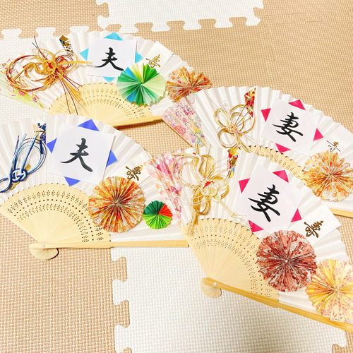 ☆人気☆扇子プロップand 赤い糸 前撮りアイテム 運命の赤い糸