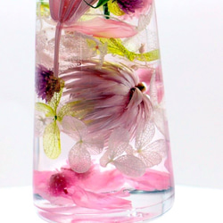 フラワーハーバリウム　ベイビーピンクローズ　ガラスボトル　記念日　母の日ギフト 4枚目の画像