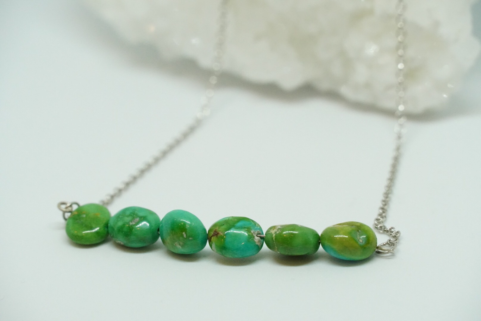 ネティブインディアン・グリーントルコ石個性派ネックレス‼️期間限定送料無料❣️