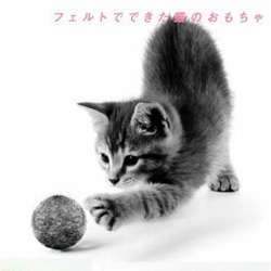 【 送料無料 】 猫が夢中になる おもちゃ (*^^*)　フェルトボール ♪ またたび 鈴 無し 2枚目の画像