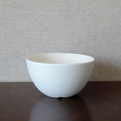 白い陶器の植木鉢 (焼きしめ) (釉薬なし) (ボールタイプ) 7枚目の画像