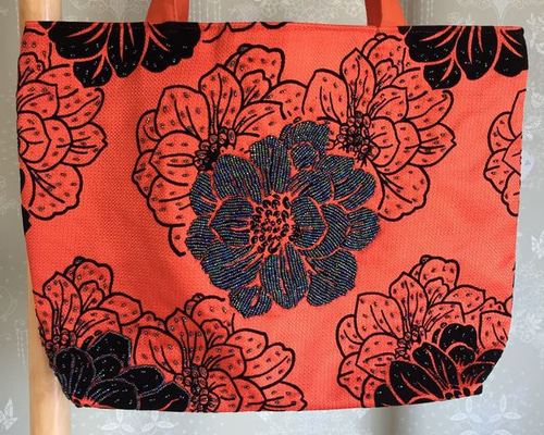 ☆ベトナムビーズ刺繍バッグ☆ レッスンバッグ～普段使いバッグ(大容量