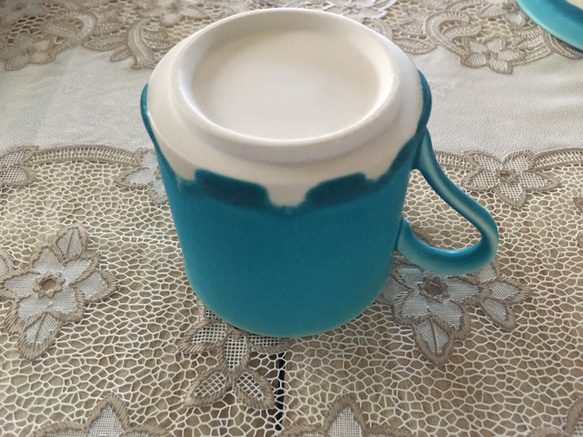 青の器   コーヒーカップ&ソーサー 3枚目の画像