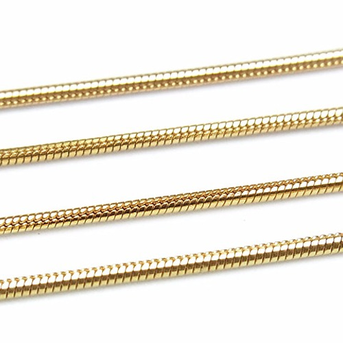 14KGF ネックレス スネークチェーン1.0mm 50cm【1コ販売】(14K 14KGF ネックレス スネークチェーン1.0mm 50cm【1コ販売】(14K