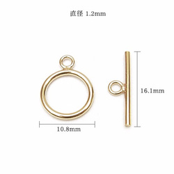 14KGF マンテル 11mm【1ペア販売】(14K-292TMG 2枚目の画像