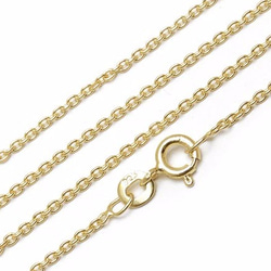 あずきページ SILVER925 ネックレス あずきチェーン 1.7mm 45cm［18KGP］【1コ販売