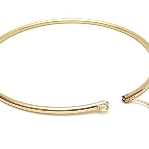 14KGF フープピアス（チューブ） 73mm【1ペア販売】(14K-445HP 金具