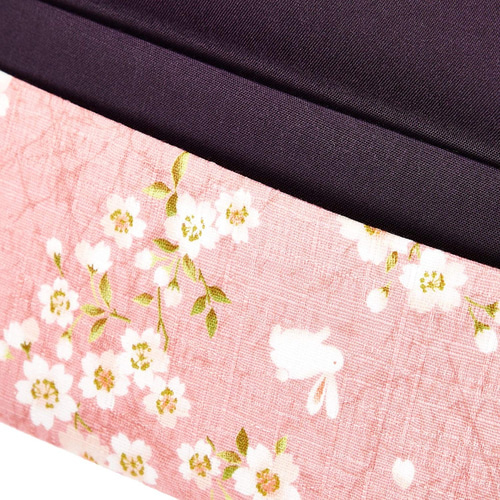札入れ 手づくり・福をよぶ 桜うさぎ 日本製 綿100% ピンク 長財布