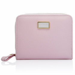 ピンク♡二つ折り財布 小銭入れ ケース 財布 レディース 二つ折り 本革 ミニ財布 お札折らない コインケース